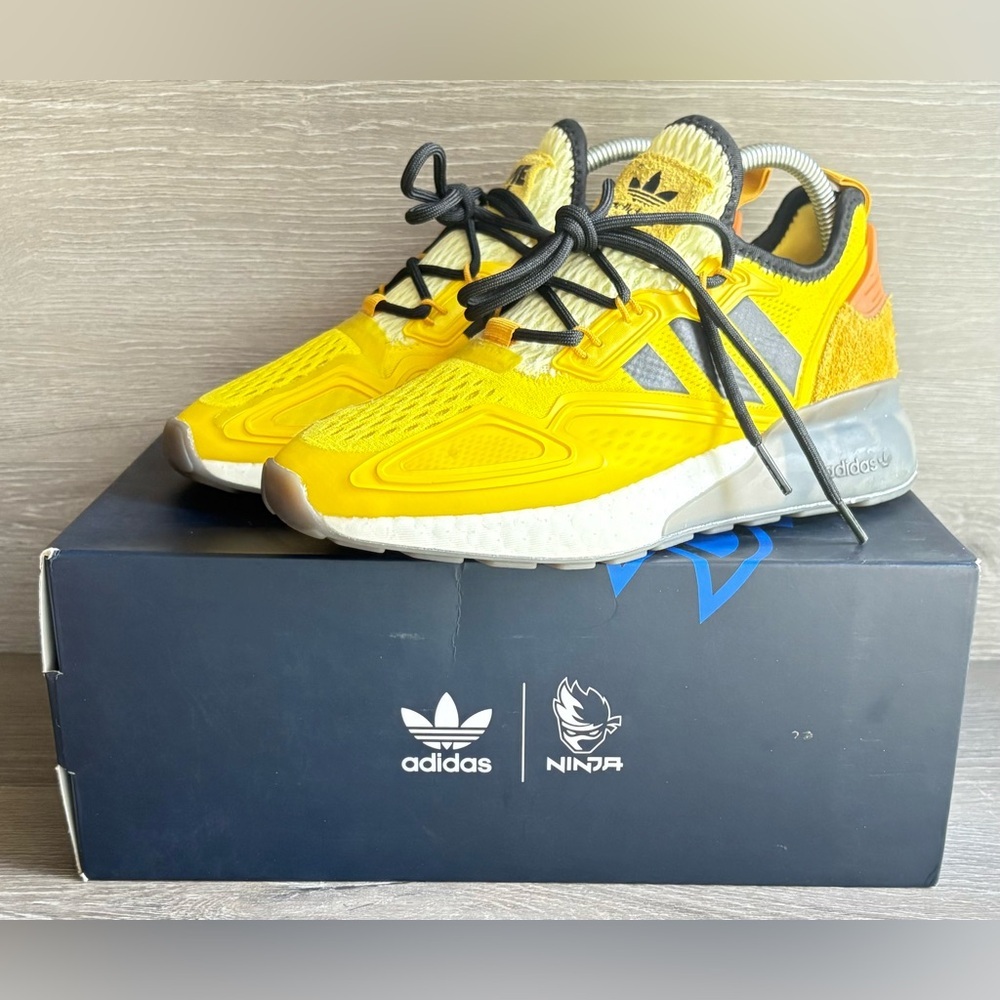 Adidas Unisex Ninja ZX 2K Boost FZ1887 Yellow Running Shoes Sneakers Size 5.5